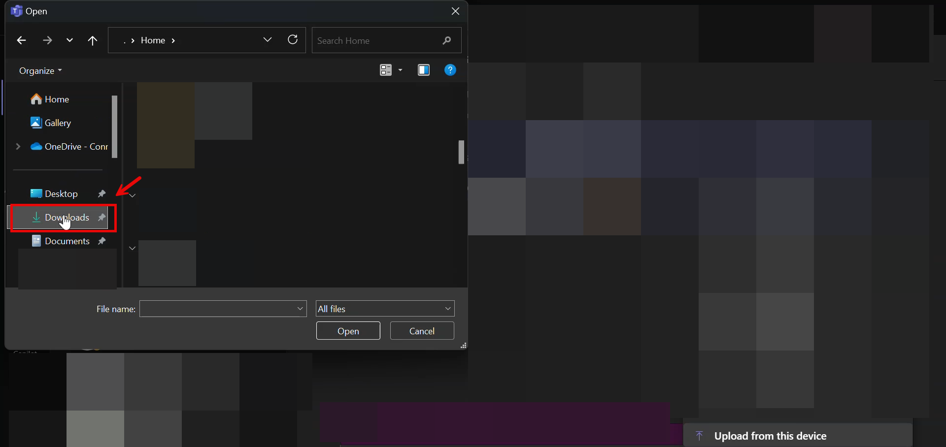 Computer file explorer window showing the Downloads folder and the CSV file selected.