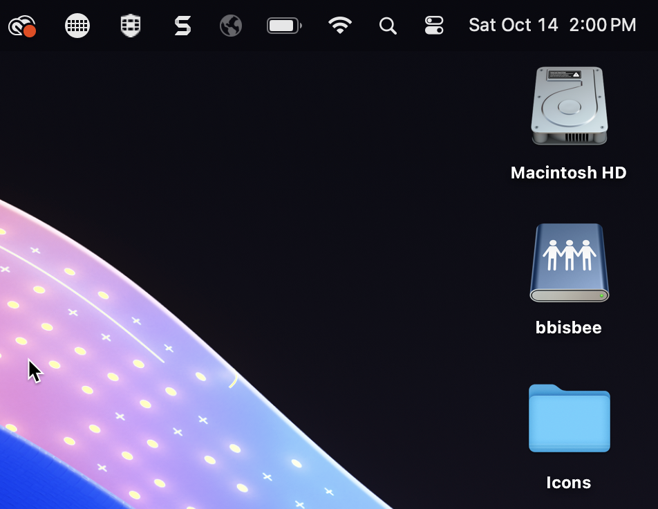 MacOS Desktop with icons