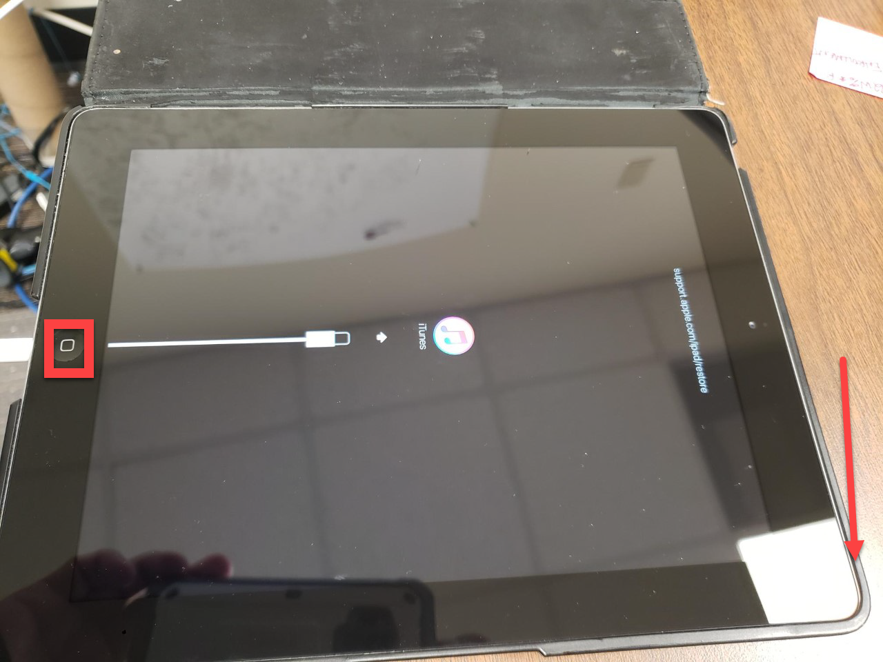 iPad Screen image after holding down Power and Home Button