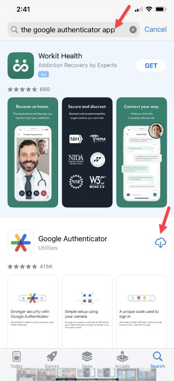 Google Authenticator App Store