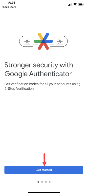 Google Authenticator Get Started