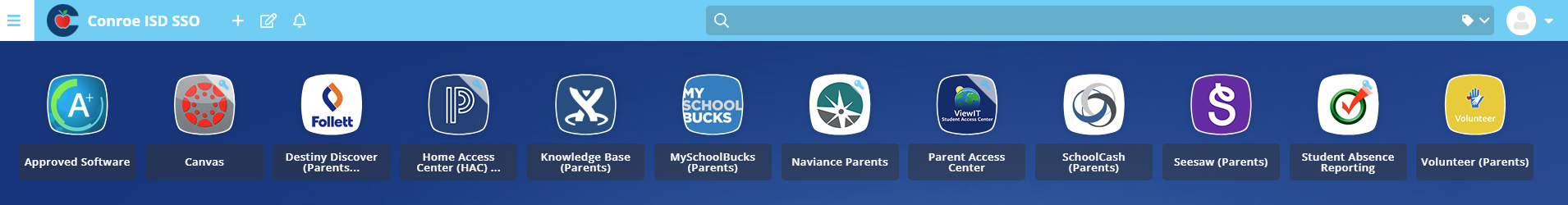 View of Parent Portal Apps